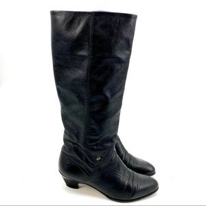 Bally black leather vintage pull on riding boot 6